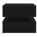 Casa si Gradina - Mobilier - Mese si birouri - Masute de cafea - Masuta de cafea cu lumini LED Stejar negru 50x50x40 cm - Infinity.ro
