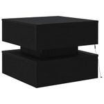 Casa si Gradina - Mobilier - Mese si birouri - Masute de cafea - Masuta de cafea cu lumini LED Stejar negru 50x50x40 cm - Infinity.ro