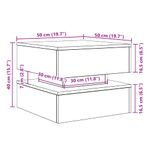 Casa si Gradina - Mobilier - Mese si birouri - Masute de cafea - Masuta de cafea cu lumini LED Stejar negru 50x50x40 cm - Infinity.ro