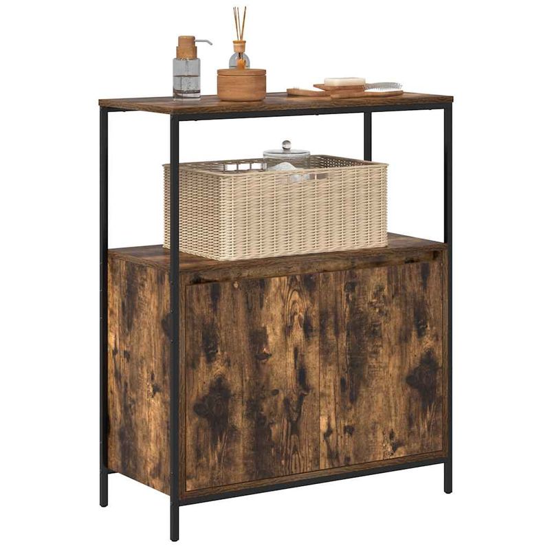 Casa si Gradina - Mobilier - Mobilier baie - Corpuri baie - Dulap de baie cu rafturi stejar afumat 76,5x35x95 cm - Infinity.ro