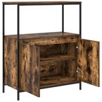 Casa si Gradina - Mobilier - Mobilier baie - Corpuri baie - Dulap de baie cu rafturi stejar afumat 76,5x35x95 cm - Infinity.ro