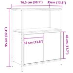 Casa si Gradina - Mobilier - Mobilier baie - Corpuri baie - Dulap de baie cu rafturi stejar afumat 76,5x35x95 cm - Infinity.ro