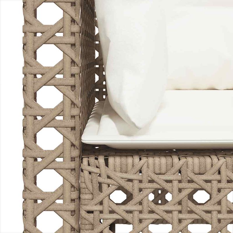 Casa si Gradina - Gradina si terasa - Mobilier exterior - Canapele si fotolii gradina - Canapele de colt de gradina cu perne, 2 buc., bej, poliratan, model 2x colțar (cu sculptură) - Infinity.ro