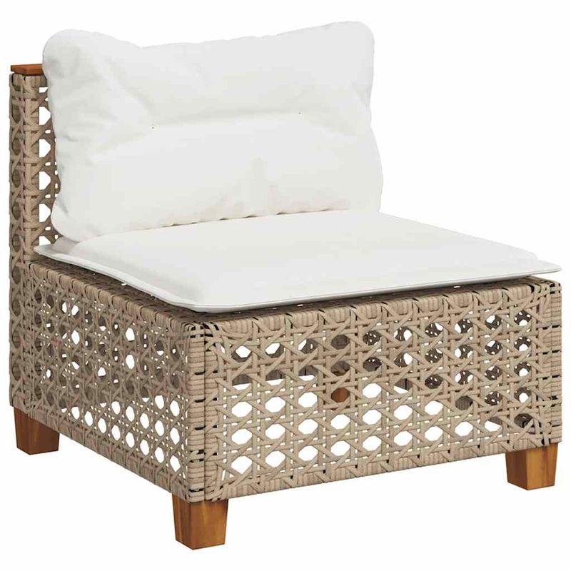 Casa si Gradina - Gradina si terasa - Mobilier exterior - Seturi mobila gradina - Set canapele de gradina, 9 piese, cu perne, bej, poliratan - Infinity.ro