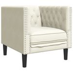 Casa si Gradina - Mobilier - Scaune si fotolii - Fotolii - Fotoliu Chesterfield, crem, catifea - Infinity.ro