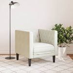 Casa si Gradina - Mobilier - Scaune si fotolii - Fotolii - Fotoliu Chesterfield, crem, catifea - Infinity.ro