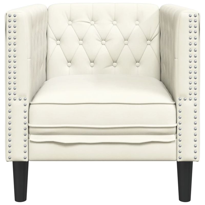 Casa si Gradina - Mobilier - Scaune si fotolii - Fotolii - Fotoliu Chesterfield, crem, catifea - Infinity.ro