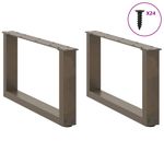 Casa si Gradina - Mobilier - Feronerie si accesorii mobila - Picioare pentru masa cafea in forma U 2 buc Otel natural Otel - Infinity.ro