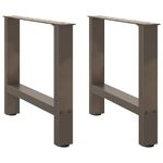 Casa si Gradina - Mobilier - Feronerie si accesorii mobila - Picioare masuta de cafea Otel natural 2 buc 60x(42-43) cm Otel - Infinity.ro