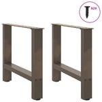Casa si Gradina - Mobilier - Feronerie si accesorii mobila - Picioare masuta de cafea Otel natural 2 buc 60x(42-43) cm Otel - Infinity.ro