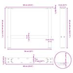 Casa si Gradina - Mobilier - Feronerie si accesorii mobila - Picioare masuta de cafea Otel natural 2 buc 60x(42-43) cm Otel - Infinity.ro
