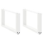 Casa si Gradina - Mobilier - Feronerie si accesorii mobila - Picioare masuta de cafea in forma de U 2 buc Alb Otel - Infinity.ro