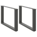 Casa si Gradina - Mobilier - Feronerie si accesorii mobila - Picioare pentru masuta cafea in forma de U 2 buc Antracit Otel - Infinity.ro