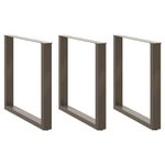 Casa si Gradina - Mobilier - Feronerie si accesorii mobila - Picioare pentru masuta cafea in forma U, 3 buc Otel natural Otel, mărime 80x(72-73) cm - Infinity.ro