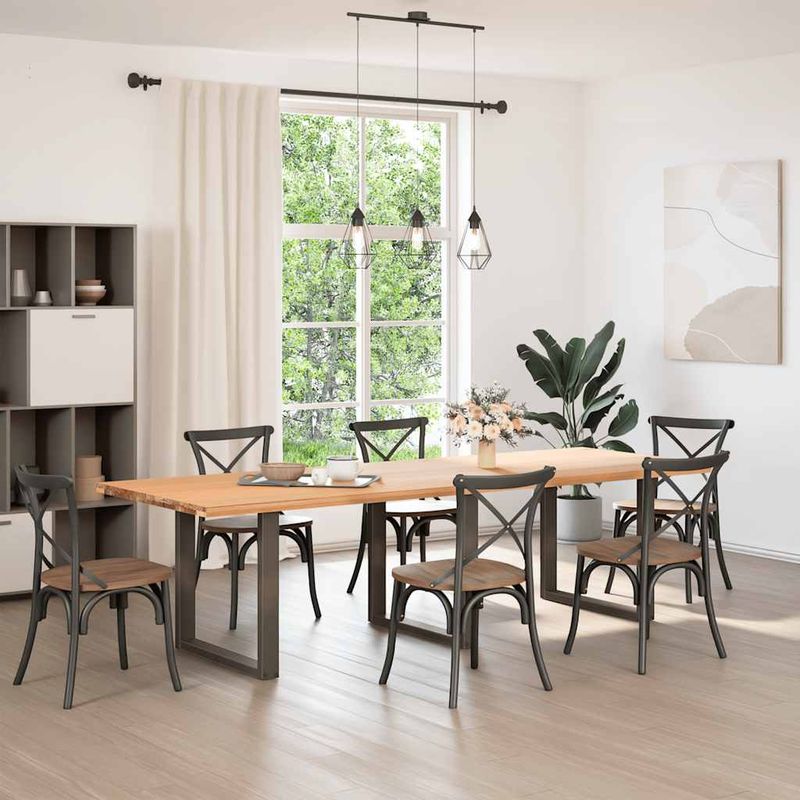 Casa si Gradina - Mobilier - Feronerie si accesorii mobila - Picioare pentru masuta cafea in forma U, 3 buc Otel natural Otel, mărime 80x(72-73) cm - Infinity.ro