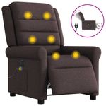 Ingrijire personala si Cosmetice - Sanatate si wellness - Articole wellness - Fotolii de masaj - Fotoliu electric de masaj rabatabil, maro inchis, textil - Infinity.ro