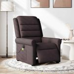 Ingrijire personala si Cosmetice - Sanatate si wellness - Articole wellness - Fotolii de masaj - Fotoliu electric de masaj rabatabil, maro inchis, textil - Infinity.ro