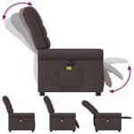 Ingrijire personala si Cosmetice - Sanatate si wellness - Articole wellness - Fotolii de masaj - Fotoliu electric de masaj rabatabil, maro inchis, textil - Infinity.ro
