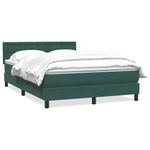Casa si Gradina - Mobilier - Paturi si accesorii - Paturi - Pat box spring cu saltea, verde inchis, 160x220 cm, catifea - Infinity.ro