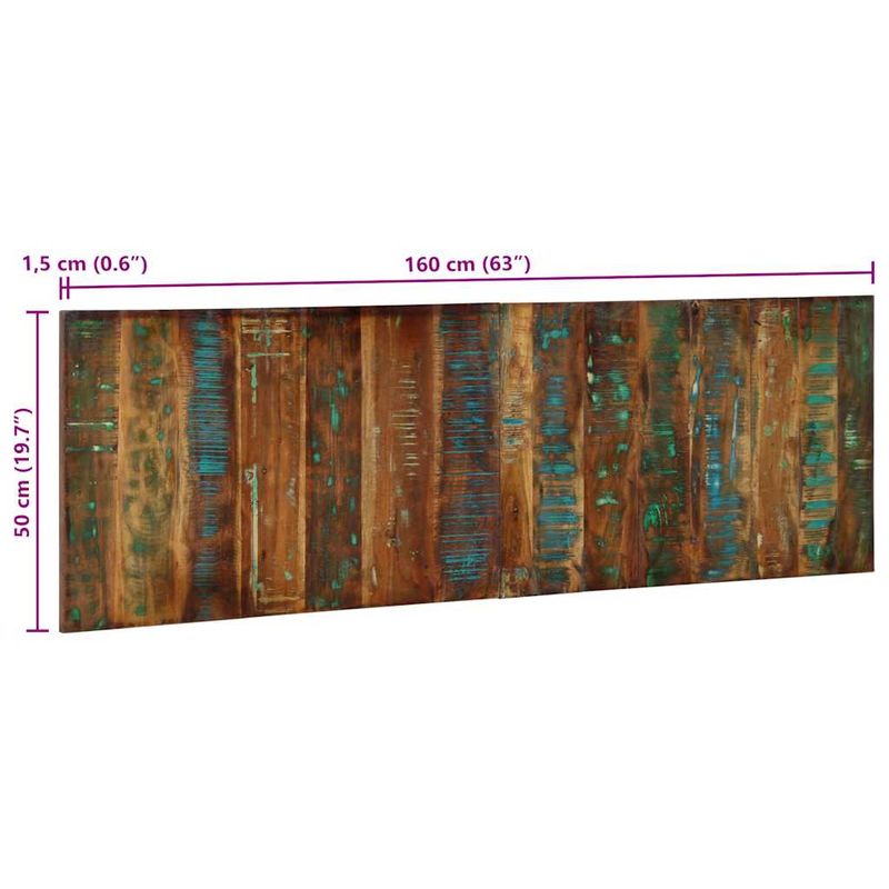 Casa si Gradina - Mobilier - Paturi si accesorii - Accesorii paturi - Tablie de pat multicolora 160 cm lemn masiv recuperat, mărime 160x1.5x50 cm - Infinity.ro