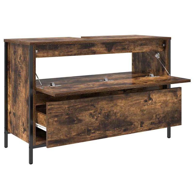 Casa si Gradina - Mobilier - Mobilier baie - Corpuri baie - Dulap pentru baie cu sertare stejar afumat 90x34,5x60 cm - Infinity.ro