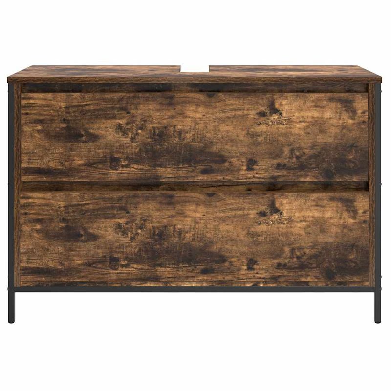Casa si Gradina - Mobilier - Mobilier baie - Corpuri baie - Dulap pentru baie cu sertare stejar afumat 90x34,5x60 cm - Infinity.ro