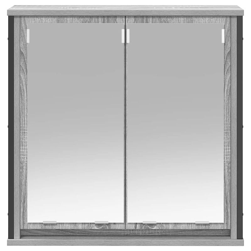 Casa si Gradina - Mobilier - Mobilier baie - Corpuri baie - Dulap de baie cu oglinda Gri Sonoma 60x21x60 cm - Infinity.ro