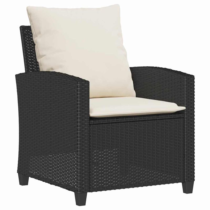 Casa si Gradina - Gradina si terasa - Mobilier exterior - Canapele si fotolii gradina - Set mobilier de gradina cu perne, 4 piese, negru, poliratan - Infinity.ro