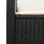 Casa si Gradina - Gradina si terasa - Mobilier exterior - Canapele si fotolii gradina - Set mobilier de gradina cu perne, 4 piese, negru, poliratan - Infinity.ro
