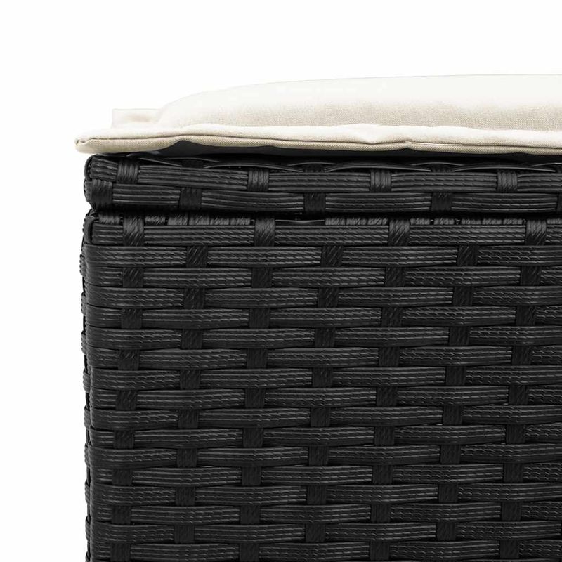 Casa si Gradina - Gradina si terasa - Mobilier exterior - Canapele si fotolii gradina - Set mobilier de gradina cu perne, 4 piese, negru, poliratan - Infinity.ro