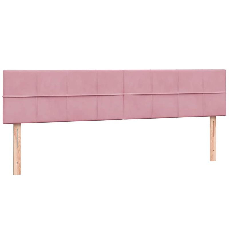 Casa si Gradina - Mobilier - Paturi si accesorii - Paturi - Pat box spring cu saltea, roz, 180x210 cm, catifea - Infinity.ro