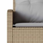 Casa si Gradina - Gradina si terasa - Mobilier exterior - Canapele si fotolii gradina - Canapea in forma de L, cu perne din polirattan bej, pernă șezut gri deschis - Infinity.ro