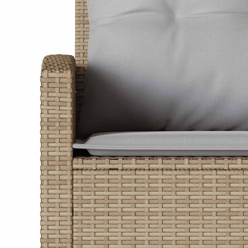 Casa si Gradina - Gradina si terasa - Mobilier exterior - Canapele si fotolii gradina - Canapea in forma de L, cu perne din polirattan bej, pernă șezut gri deschis - Infinity.ro