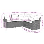 Casa si Gradina - Gradina si terasa - Mobilier exterior - Canapele si fotolii gradina - Canapea in forma de L, cu perne din polirattan bej, pernă șezut gri deschis - Infinity.ro