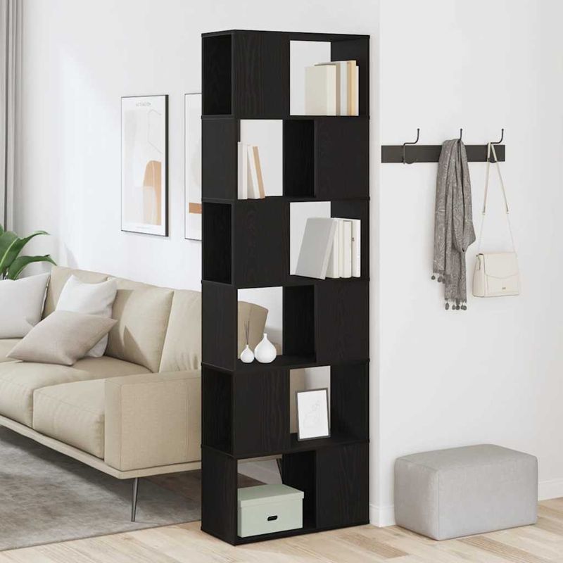 Casa si Gradina - Mobilier - Biblioteci si rafturi - Biblioteci - Dulap cu carti/Separator de camera Stejar negru 60x24x186 cm - Infinity.ro