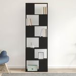 Casa si Gradina - Mobilier - Biblioteci si rafturi - Biblioteci - Dulap cu carti/Separator de camera Stejar negru 60x24x186 cm - Infinity.ro