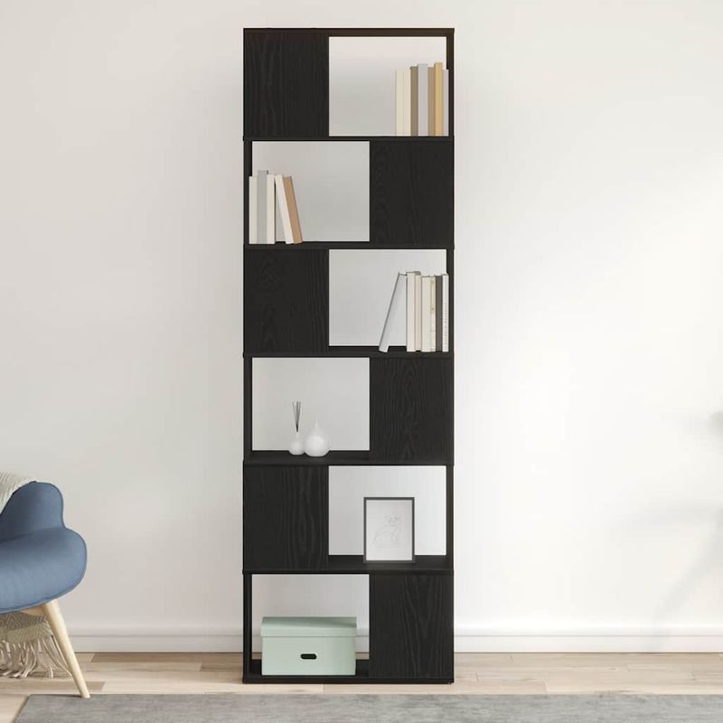 Casa si Gradina - Mobilier - Biblioteci si rafturi - Biblioteci - Dulap cu carti/Separator de camera Stejar negru 60x24x186 cm - Infinity.ro