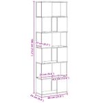 Casa si Gradina - Mobilier - Biblioteci si rafturi - Biblioteci - Dulap cu carti/Separator de camera Stejar negru 60x24x186 cm - Infinity.ro