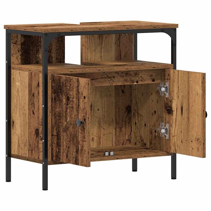 Casa si Gradina - Mobilier - Mobilier baie - Comode baie - Comoda pentru chiuveta de baie lemn vechi lemn prelucrat - Infinity.ro