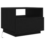 Casa si Gradina - Mobilier - Mese si birouri - Masute de cafea - Masuta de cafea cu lumini LED Stejar negru 50x49x40 cm - Infinity.ro