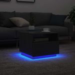 Casa si Gradina - Mobilier - Mese si birouri - Masute de cafea - Masuta de cafea cu lumini LED Stejar negru 50x49x40 cm - Infinity.ro