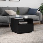Casa si Gradina - Mobilier - Mese si birouri - Masute de cafea - Masuta de cafea cu lumini LED Stejar negru 50x49x40 cm - Infinity.ro