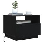 Casa si Gradina - Mobilier - Mese si birouri - Masute de cafea - Masuta de cafea cu lumini LED Stejar negru 50x49x40 cm - Infinity.ro