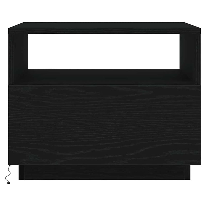 Casa si Gradina - Mobilier - Mese si birouri - Masute de cafea - Masuta de cafea cu lumini LED Stejar negru 50x49x40 cm - Infinity.ro