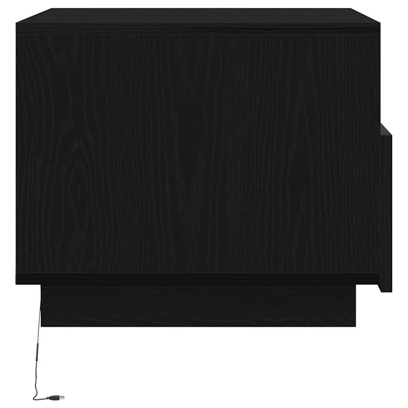 Casa si Gradina - Mobilier - Mese si birouri - Masute de cafea - Masuta de cafea cu lumini LED Stejar negru 50x49x40 cm - Infinity.ro