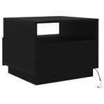 Casa si Gradina - Mobilier - Mese si birouri - Masute de cafea - Masuta de cafea cu lumini LED Stejar negru 50x49x40 cm - Infinity.ro