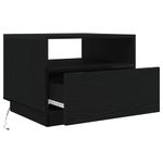 Casa si Gradina - Mobilier - Mese si birouri - Masute de cafea - Masuta de cafea cu lumini LED Stejar negru 50x49x40 cm - Infinity.ro