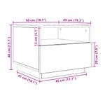 Casa si Gradina - Mobilier - Mese si birouri - Masute de cafea - Masuta de cafea cu lumini LED Stejar negru 50x49x40 cm - Infinity.ro