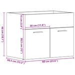 Casa si Gradina - Mobilier - Seturi de mobilier - Seturi baie - Dulap chiuveta baie, stejar negru, 60x38,5x46cm, lemn prelucrat - Infinity.ro