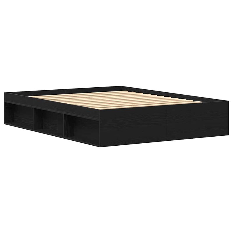 Casa si Gradina - Mobilier - Paturi si accesorii - Paturi - Cadru pat fara saltea, stejar negru, 150x200 cm, lemn prelucrat - Infinity.ro